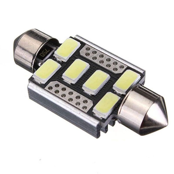 Led bulb C5W FESTOON 6 smd 5730 CANBUS, 39 mm, white color